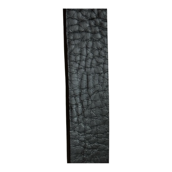 CHICO’S leather belt, size S/M, hammered gold tone with rhinestones buckle.Black main image 5